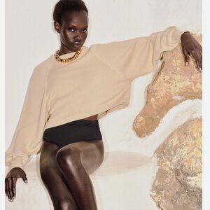 Zara woman’s crew neck Cream Sweater